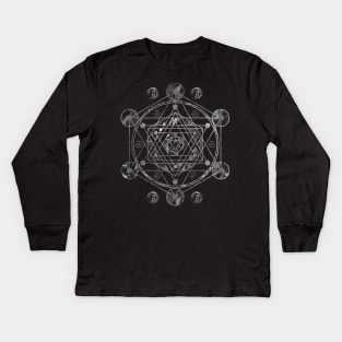 Mystical Sacred Geometry Ornament Kids Long Sleeve T-Shirt